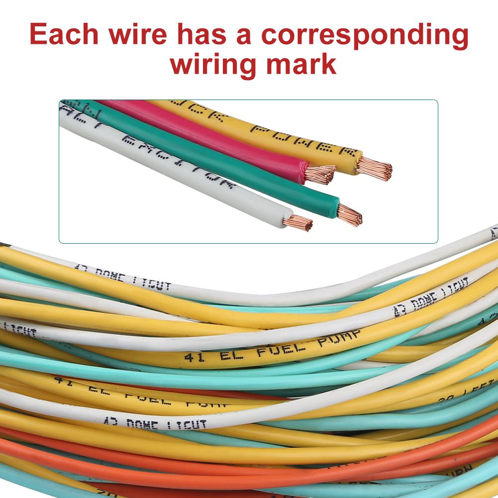 21 Circuit Car Modification Wire Harness Universal For GM Ford And Mopar Engine Swaps Lights Door Locks Gauges Power Windows