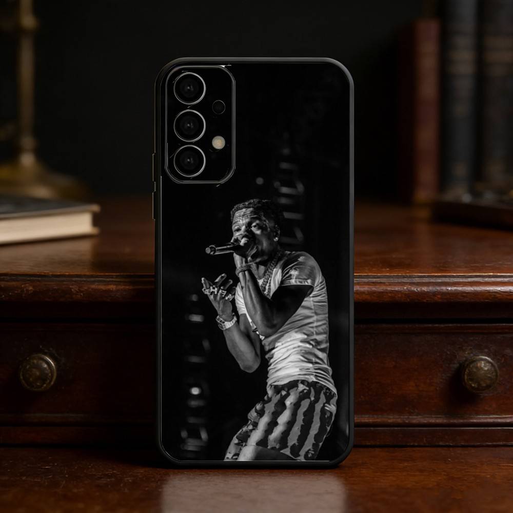 Чехол для телефона с изображением рэпера L-Lil Baby для Samsung S25,24,23,22,30,21,10,9,Ultra,Plus,Lite Мягкий черный чехол