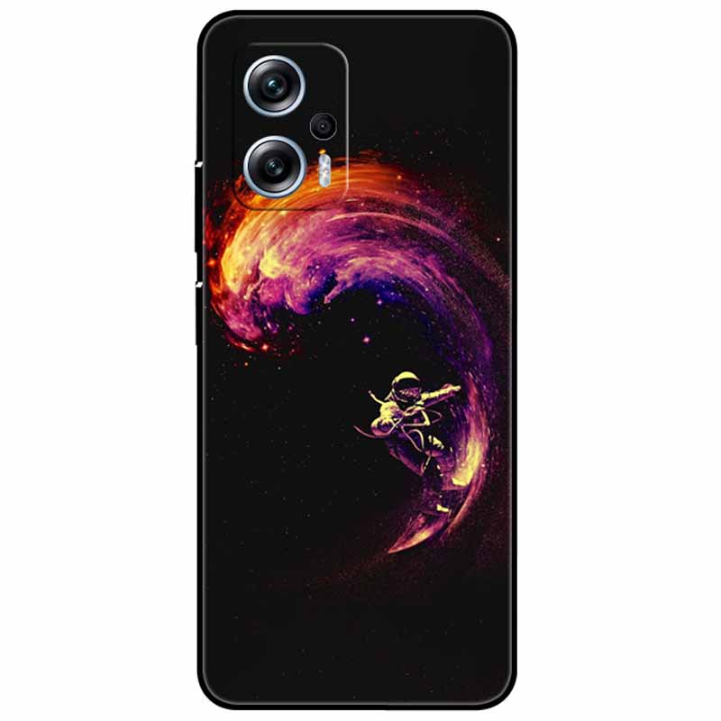 Чехол для Xiaomi Poco X4 GT 6,6'' Кот Волк ТПУ Силикон Мягкий Coque Fundas для Poco X4 GT 5G Чехол Черный Край Милый PocoX4 X 4 GT