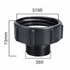 1/2" 3/4" 1" 1.5" 2" Thread Connector Black Barrel Connector IBC Tank Adapter  For IBC Water Tank