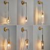 Nordic  creative living room Crystal wall lamp fashion modern minimalist model bedside copper wall lamp bedroom Corridor