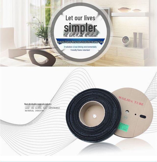 Brown Eco-Friendly Flame-Retardant Printable Heat Shrink Tubing for Cable Insulation