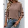 Women's Autumn Loose Casual Pit Stripe Long Sleeve Top