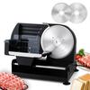 Moongiantgo Food Slicer, Meat Slicer, Adjustable Slice Thickness from 1-20mm, Dual Blades, Removable Blade and Slide Base for Cleaning, Electric Slice