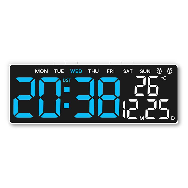 Digital Alarm Clock USB Powered TEMP Date Week Auto Dimmer DST Table Clock 12/24H Timing Countdown Electronic LED Alarm Clock