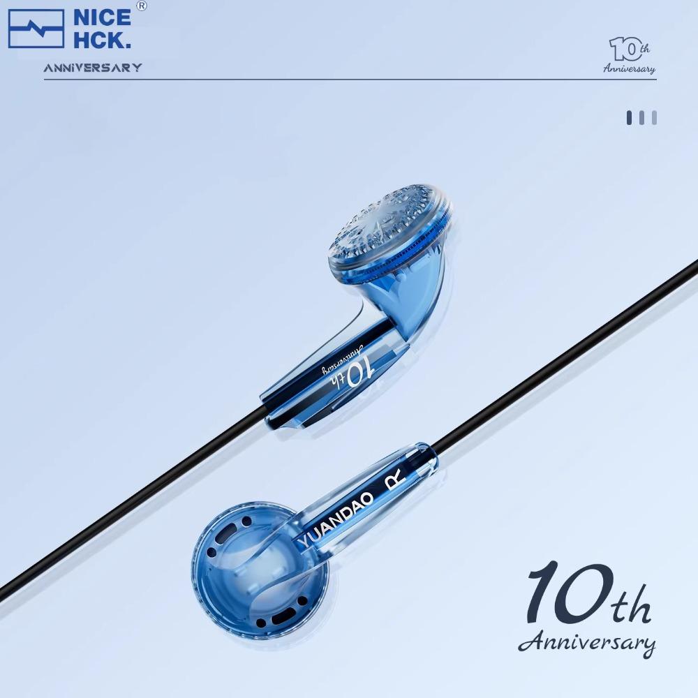 NICEHCK 10th Anniversary Edition 3.5mm HIFI Earbuds 15.4mm Dynamic Driver Unit DJ Bass Earphone Wired HD Microphone Headset