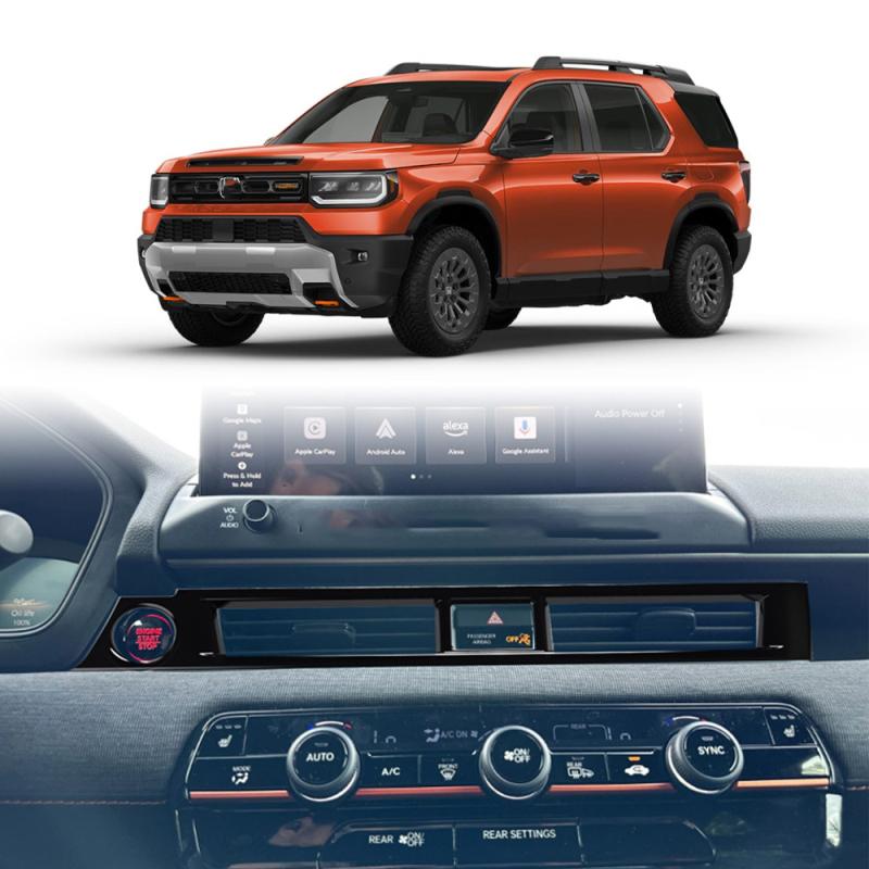 LHD For Honda passport 2025 2026 ABS Carbonfiber Interior Car Accessories Center Air conditions outlet frame AC Vent Cover Trim