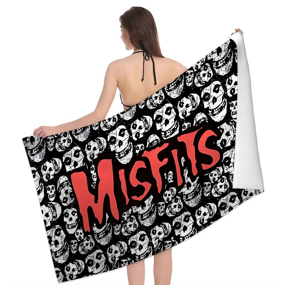 Полотенце пляжное из микрофибры с узором M-Misfits, впитывающее, быстросохнущее, мягкое, для йоги, плавания, курорта, альпинизма