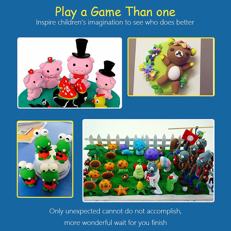 DIY безопасная красочная легкая глиняная игрушка 24 цвета мягкий пластилин коробка для хранения набор игрушек 