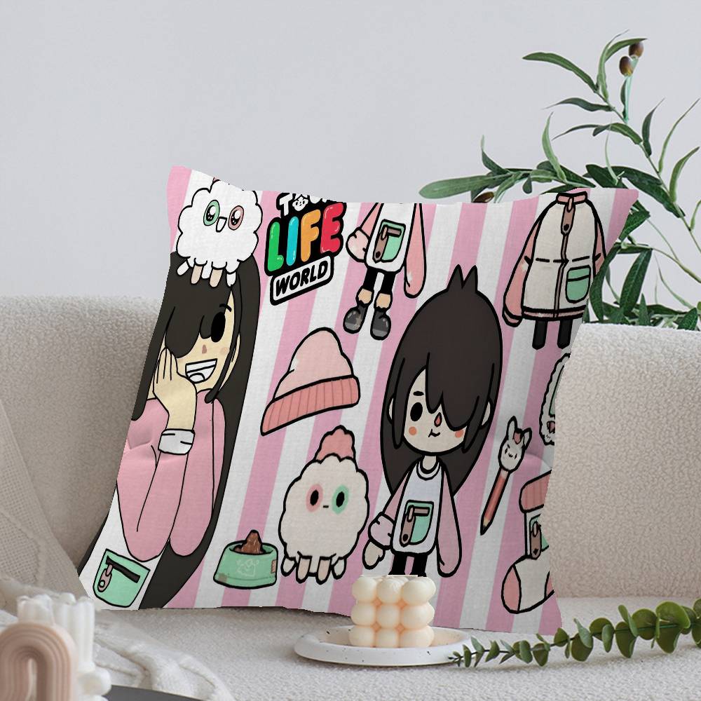 Toca Boca Toca Life World Pillow Anime Pillow Sofa Bed Head Pillow Cover Cushion Cover 45x45 cm Fashion