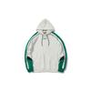 Mens Atheletic Fashion Series Logo Color-Block Hoodie Sweatshirt Men Tops Milk-White AWDQ258-1