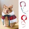 Pet Hamster Cape Red White Small Animals Christmas Outfit for Rabbit Guinea Pig Parrot African Greys Parakeet Cockatiel Cosplay Accessories