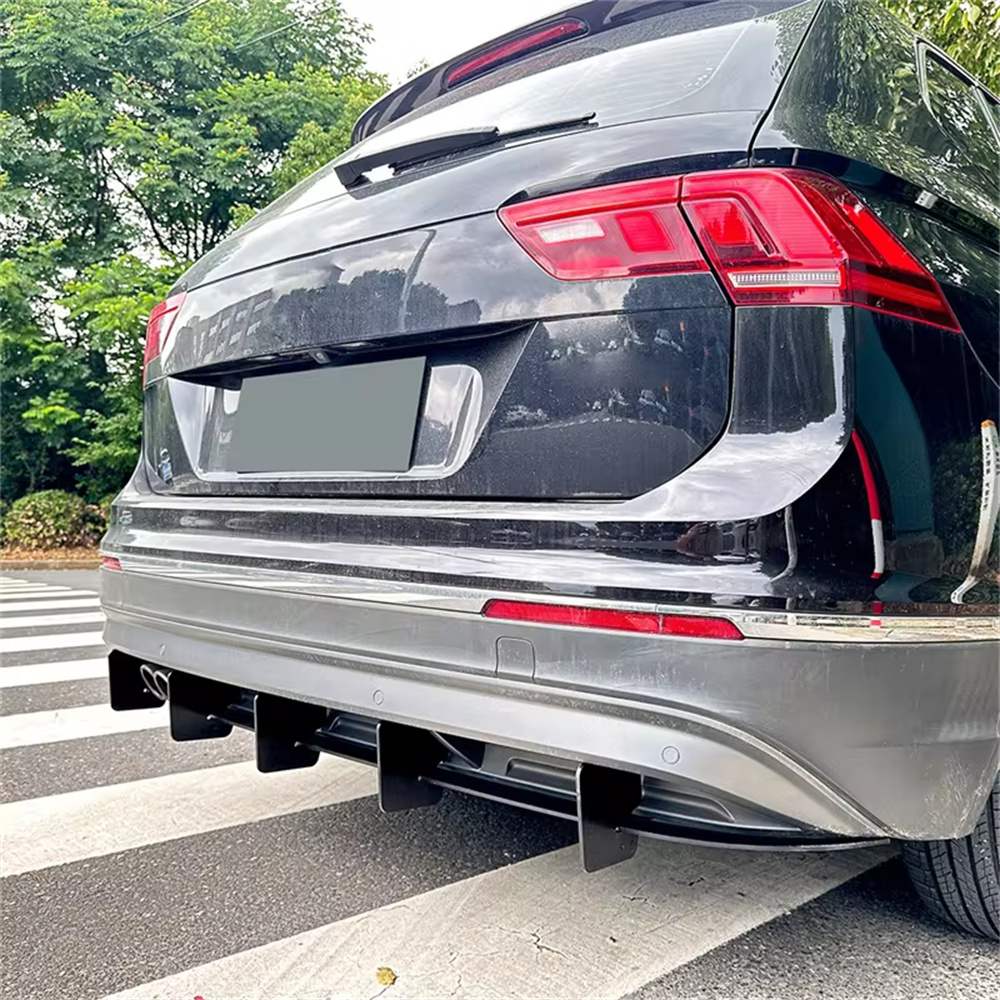 Глянцевый нижний задний бампер, диффузор, спойлер, сплиттер, протектор для VW Tiguan MK2 2021-2023, автомобильный стиль, автомобильный аксессуар, хвост