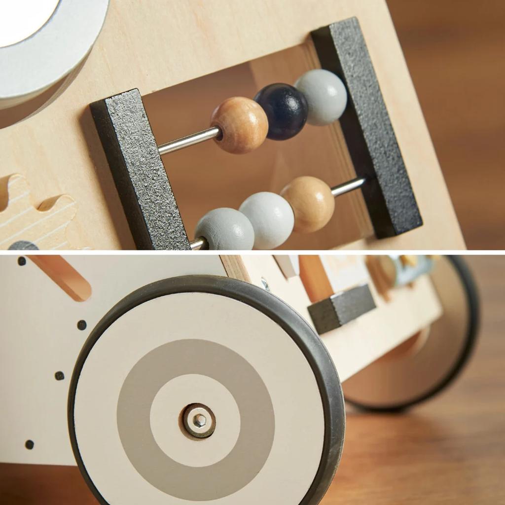 Деревянные ходунки-толкатели с доской для занятий, обучающие ходунки, детский центр активности для малышей, дерево