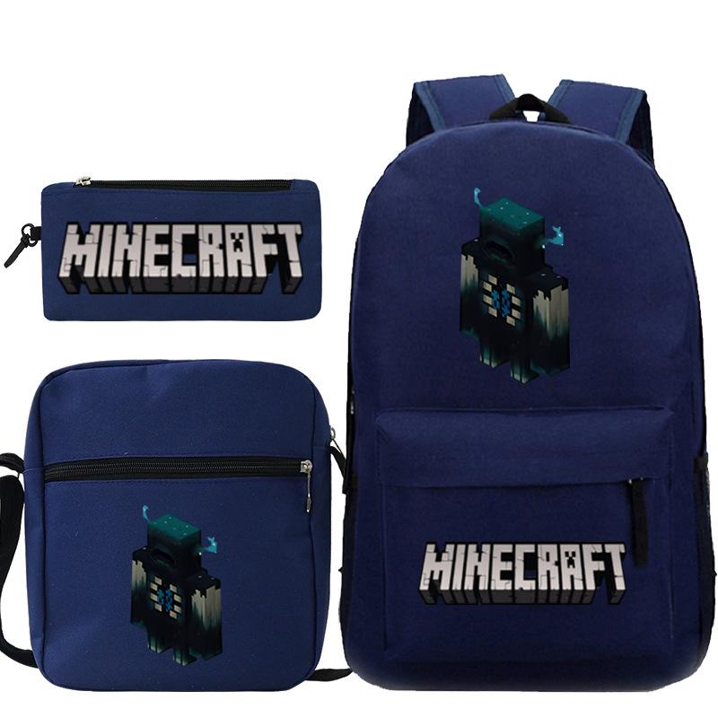 Школьная сумка для детей с принтом Minecraft, сумка через плечо, пенал для канцелярии, набор рюкзаков для студентов