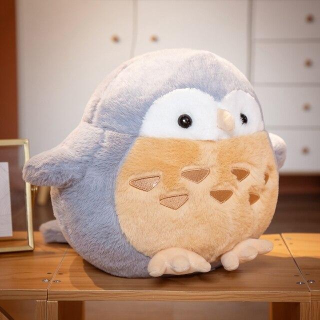 38 /45cm Lovely Owl Plush Pillow Cartoon Animal Dolls Stuffed Soft Nighthawk Plush Toys Adorable Sofa Back Cushion For Kids Girls