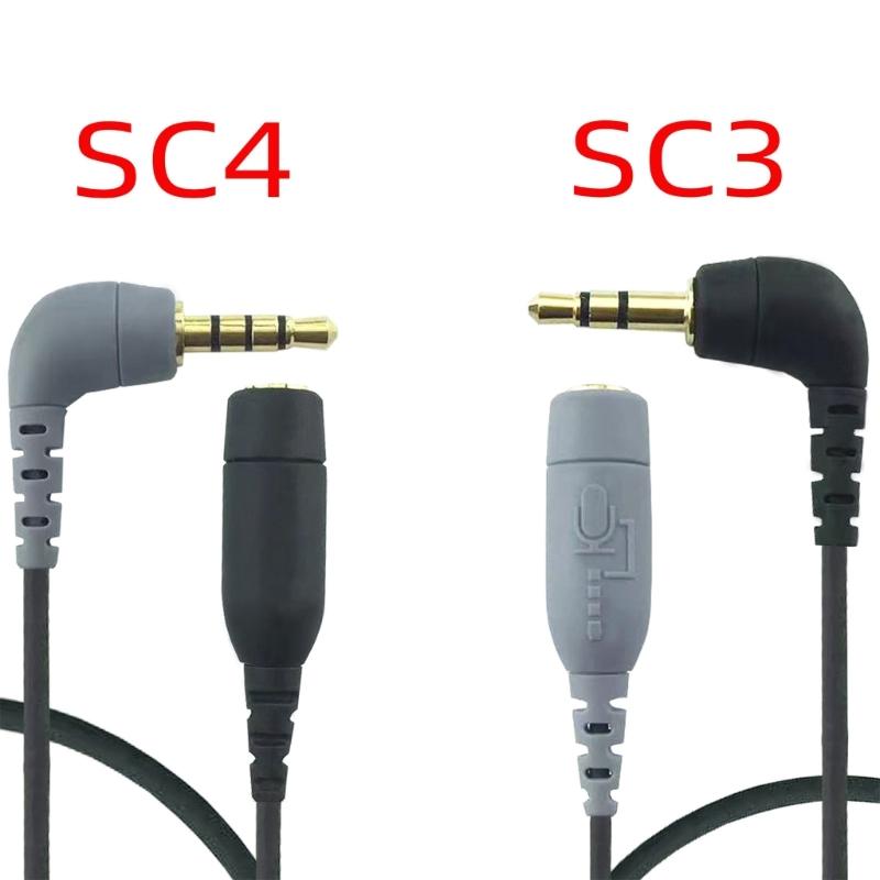 3.5mm to TRRS Microphone Cable Adaptor 3.5mm Female TRRS Microphone Adapter for SC3/SC4 Mic Camera Recording