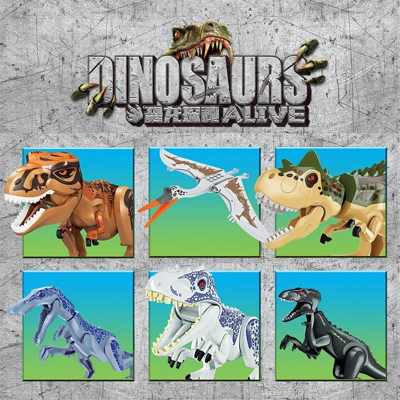 Битва динозавров Юрский Тираннозавр Рекс Модель Строительные блоки, Подарок на Хэллоуин/Рождество/День благодарения/День рождения