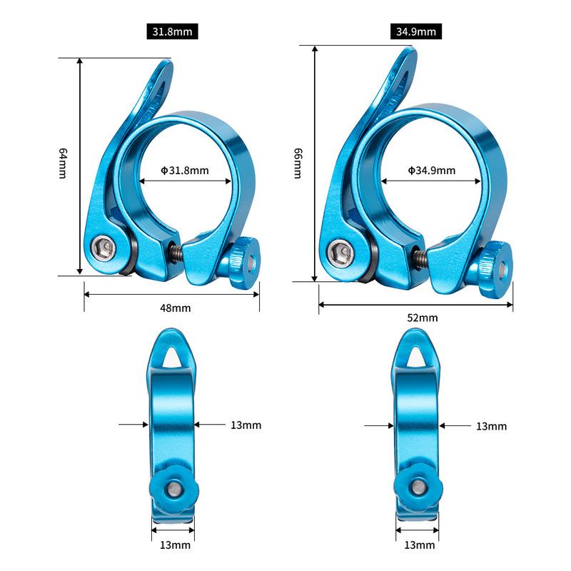 MTB Bicycle Seat post Clamp 31.8 34.9 quick release seatpost clamp for 27.2 28.6 30.4 30.9 31.6mm Seatpost bike saddle clamp