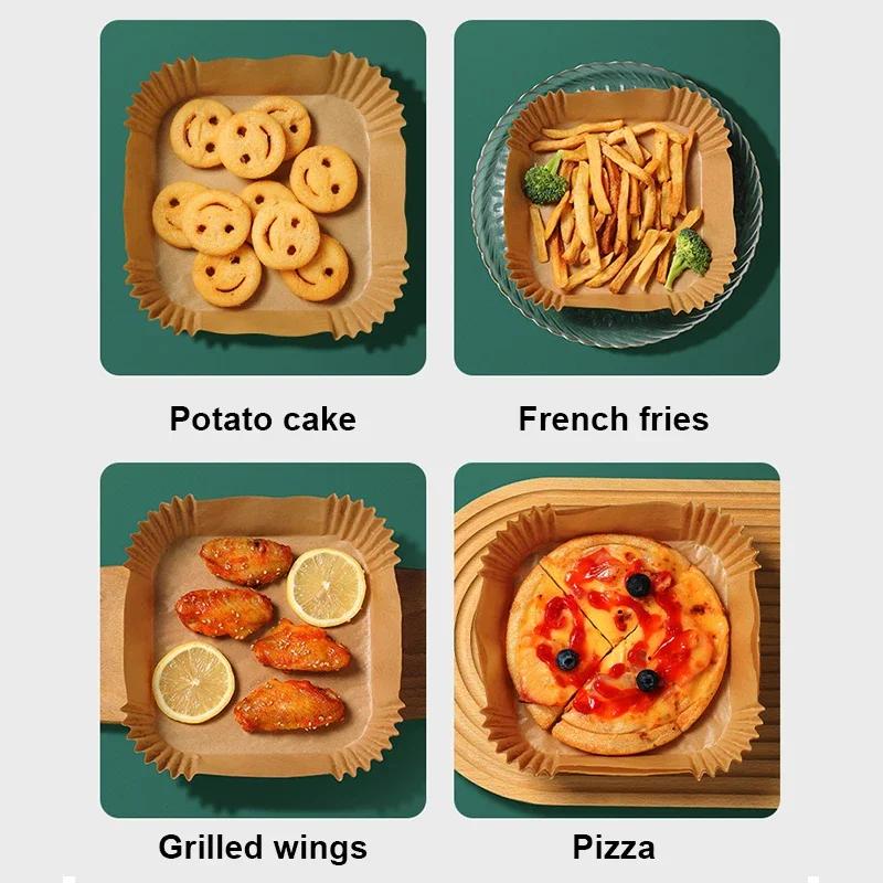 30/50 шт. принадлежности для выпечки, большие прочные квадратные и круглые принадлежности и инструменты для выпечки, кухонные принадлежности, аксессуары для фритюрницы