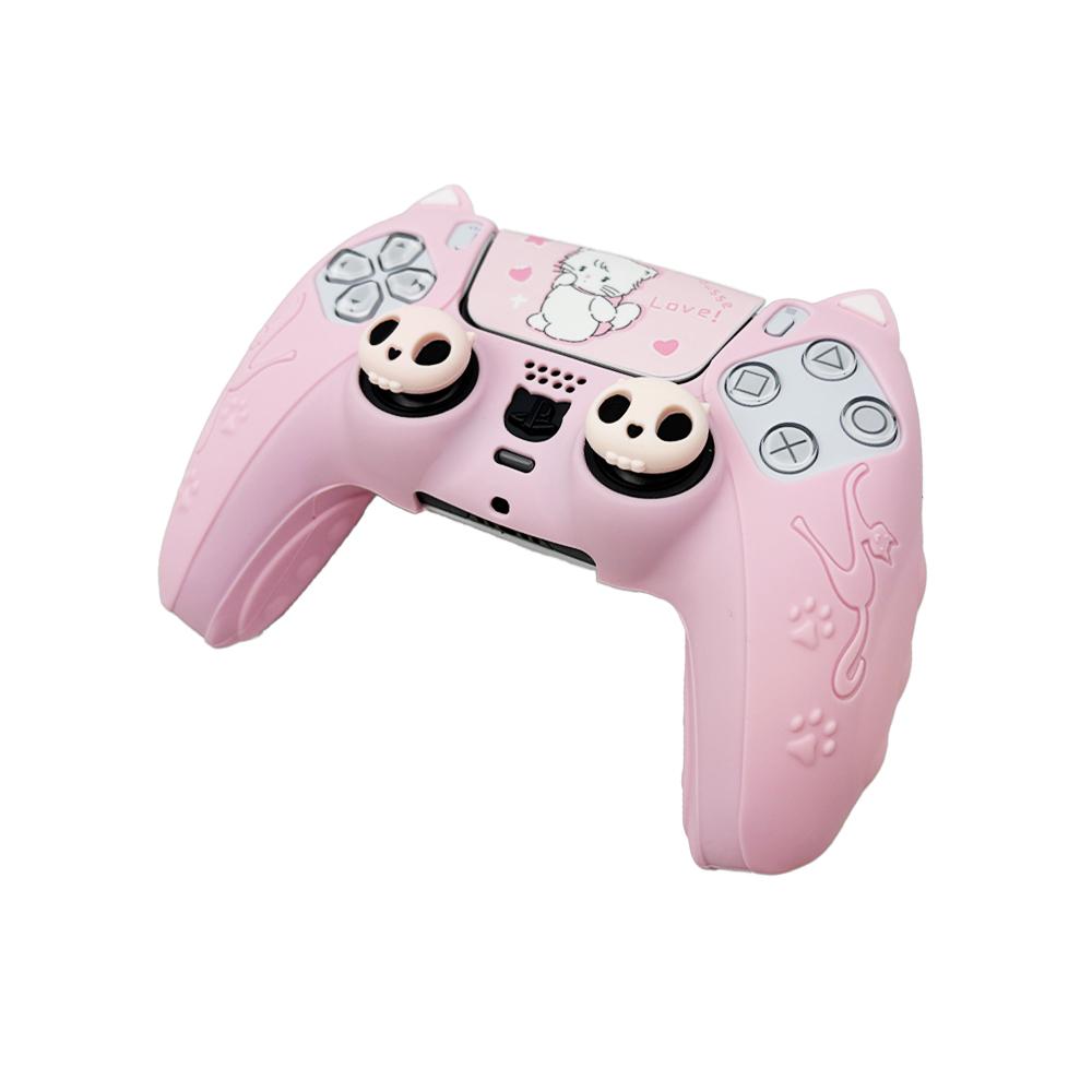 VILCORN Anti-Slip Silicone Case for PS5 Controller with Thumb Grips – Shockproof Skin Cover for DualSense Gaming Accessories