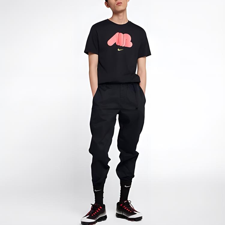 Nike Футболки мужские черные с круглым вырезом умеренного прямого кроя CI2185-010