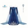 Elsa Princess Dress Frozen Cosplay Costume Kids Role Play Outfit Girls Winter Dress Fleece Lined Thick