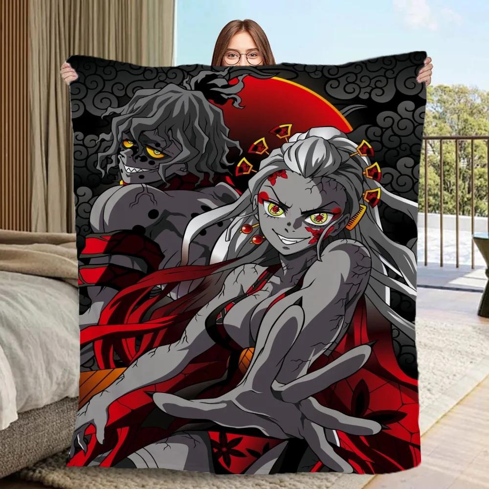 Плед для дивана Роскошные пледы с персонажами D-Demon Slayer Пушистый клетчатый Большой плед Кинг-сайз Кобья Домашний интерьер