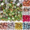 Merrill Lynch Kai New Color, Fire Phoenix Glass Flat Bottom Drill Diy Manicure Rhinestone Round Sticker Drill Mobile Phone Case Decoration