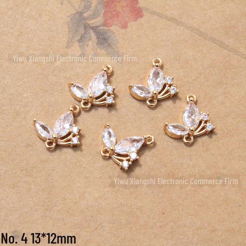 Комплект украшений с двумя подвесками из медного циркония, сохраняющего цвет: Ожерелье, серьги, браслет, заколка для волос, кисточка, аксессуары своими руками