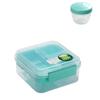 1Pcs Portable Divided Lunch Box Picnic Salad Fruit Container Handheld Commuter Meal Box Student Food Preservation Container