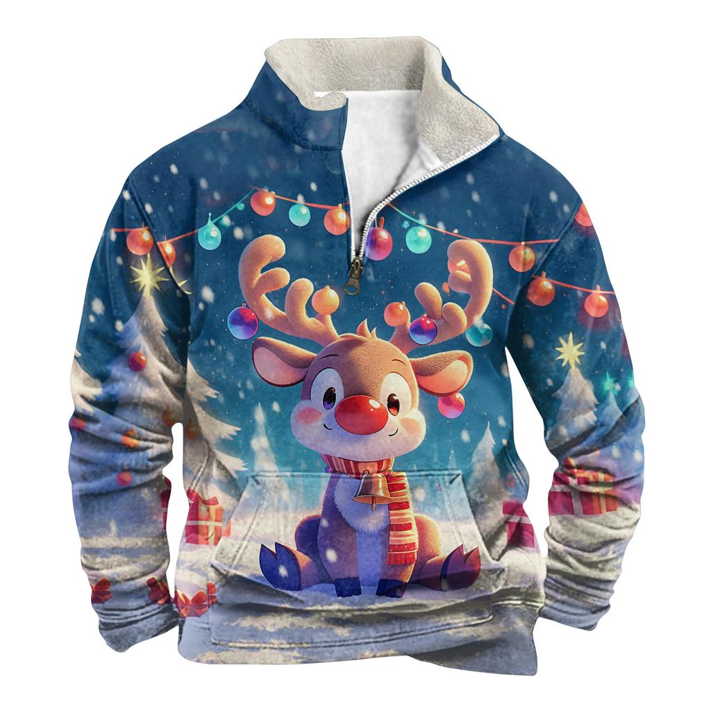 Spring And Men's Standing Collar Sweatshirt Is Outdoor Casual Sweaters Tops