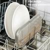 304 Stainless Steel Dishwasher Basket Versatile Storage Convenient Chopstick Holder Save-space with Buckle Dishware Drain Basket