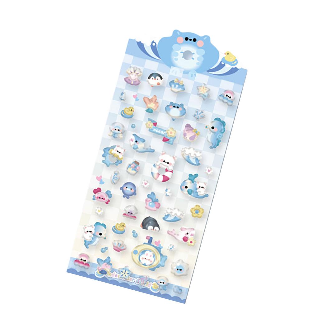 Мультфильм 3D наклейки Водостойкие животные бабочка наклейка для планировщика пенал телефон чехол бутылка для воды скейтборды