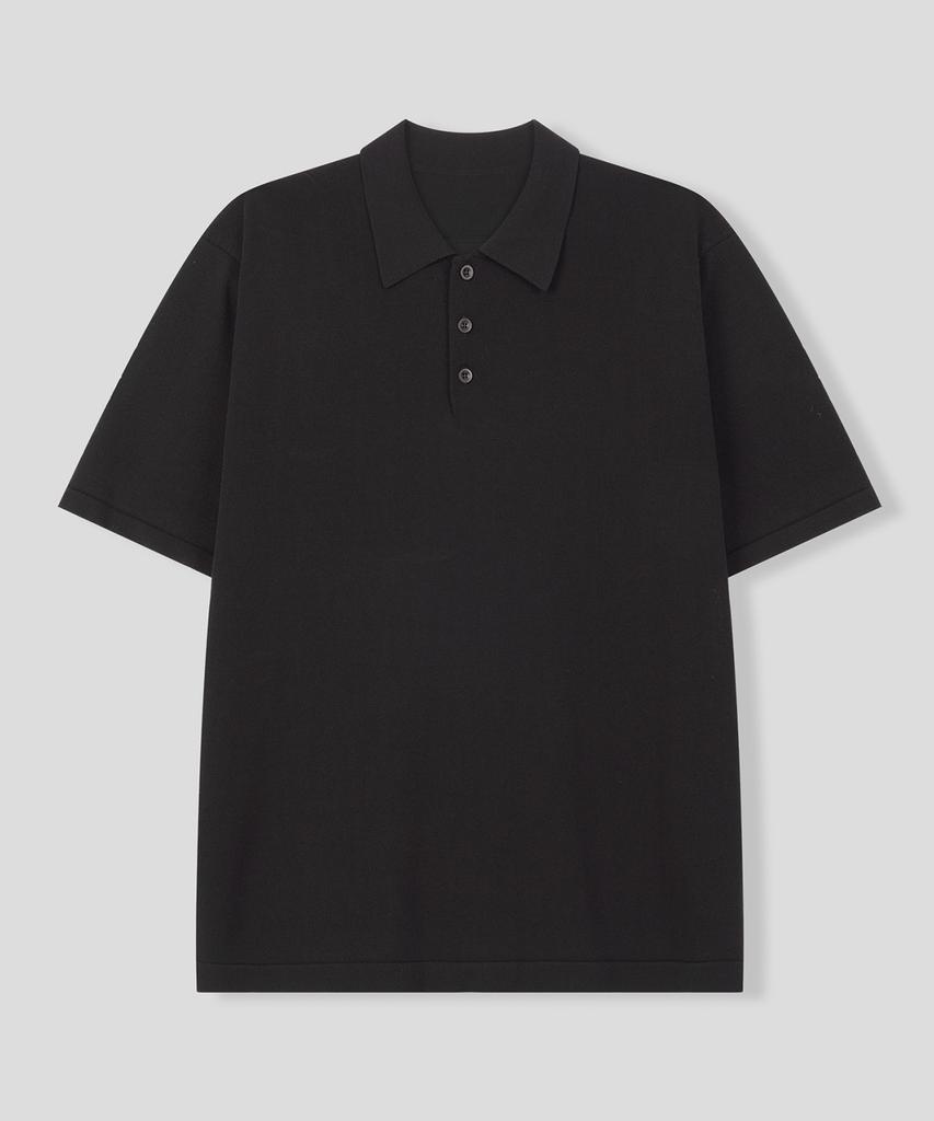 BLACK MOMENT Rayon Blended Knit Polo Shirt [Mocha Brown]