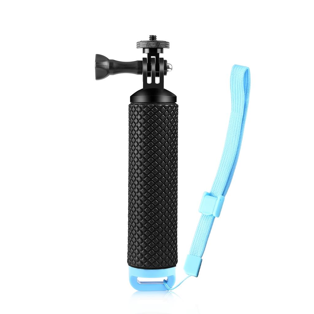 PU868B Floating Handle Grip Waterproof Selfie Stick with 1/4in Adapter & Wrist Strap Compatible with NaGopro 12/11/10/9 NaInsta360 Ac