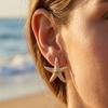 1 пара сережек-звездочек для женщин, Бохо пляжные серьги-гвоздики со звездочками, Летние тематические аксессуары для отпуска