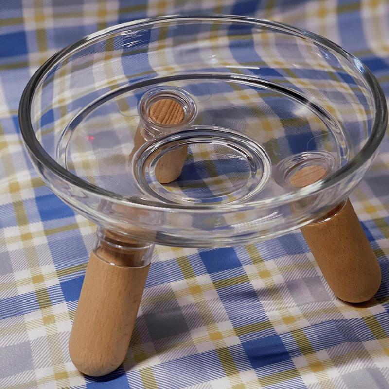 Миска для кошек с прозрачным дизайном, приподнятая миска для кошачьего корма, тарелка для воды, миска для лакомств с подставкой для защиты шеи