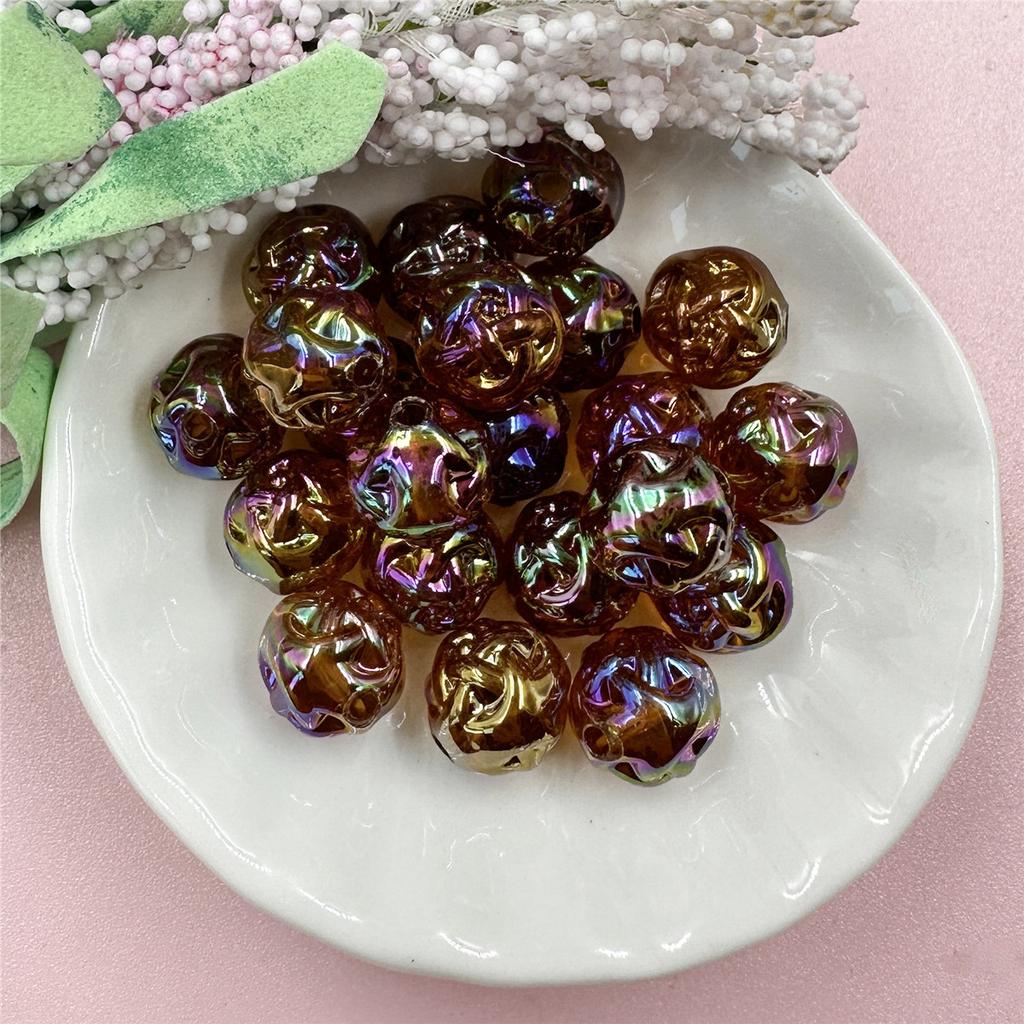 11.2mm Craft DIY DIY Beading Accessory Round Beads Jelly Colored Acrylic Charms Jewelry Making For Necklace Earrings Making Handmade Material Sugar