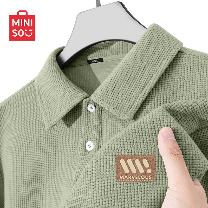 MINISO Мужская вафельная рубашка-поло