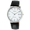 Q&Q Часы Аналоговые Водонепроницаемые Дата Кожаный Ремешок D020-301 Мужские Белые