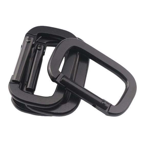 10 шт. Кемпинговые карабины, Походные застежки, Прочные пряжки, Компактные портативные многофункциональные сверхпрочные брелоки, Металлические квадратные карабины