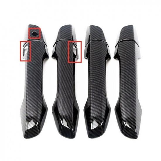 8Pcs Carbon Fiber Car Door Handle Case Cover Trim For Honda CR-V CRV 2017-