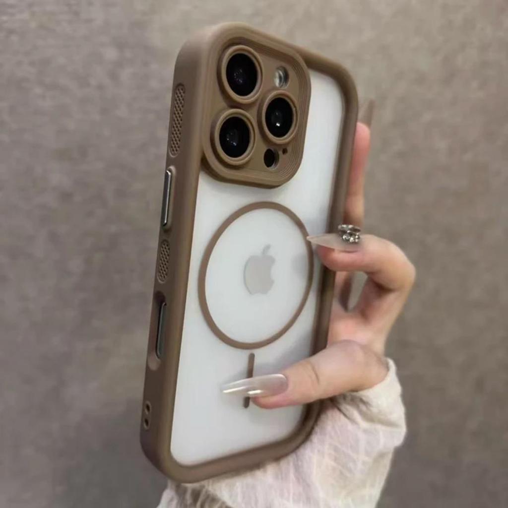 Роскошный матовый прозрачный чехол Magsafe для iPhone 17 16 15 14 Plus 13 12 Pro Max 11 17Air, магнитный противоударный бампер