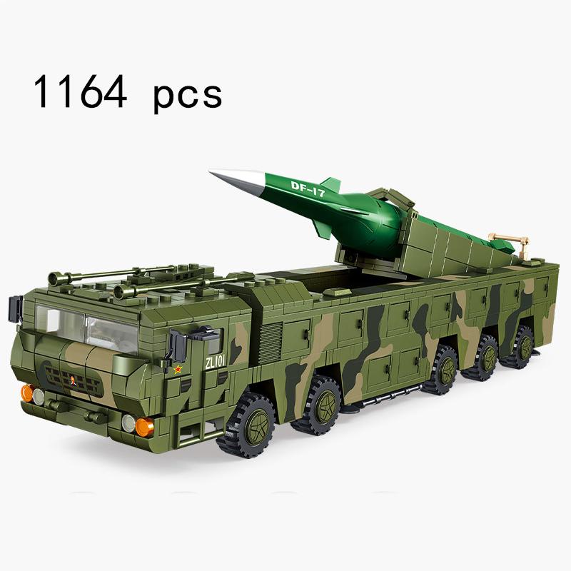 Китайская современная армия, военная техника, грузовики, пусковые установки SCUD, строительные блоки, игрушки, танки, противотанковые ракетные автомобили DF-17, DF-41