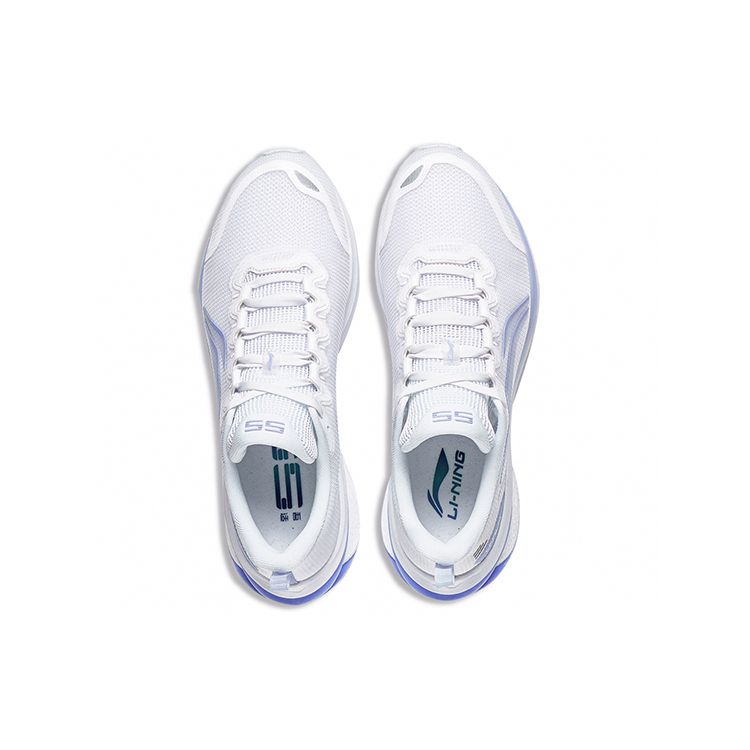 Li Ning Wu Shi 5S 3.0 V2 Versatile Shock Absorbing Non-Slip Wear-Resistant Low-Top Running Shoes Men Sneakers White Purple ARST023-2