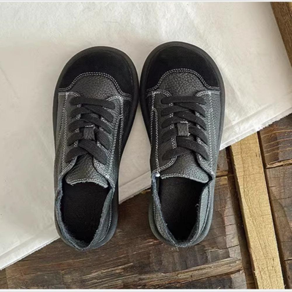 Повседневные низкие женские туфли на мягкой подошве со шнуровкой