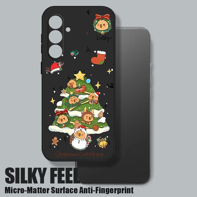 Чехол с рисунком рождественской елки для Samsung Galaxy S25 S24 Ultra S23 S22 Plus S21 FE A15 A16 A17 A26 A35 A36 A54 A55 A56 5G Чехол-шнурок Фунда