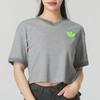 Adidas Оригинальная короткая футболка с V-образным вырезом, женские топы, серые JJ4366