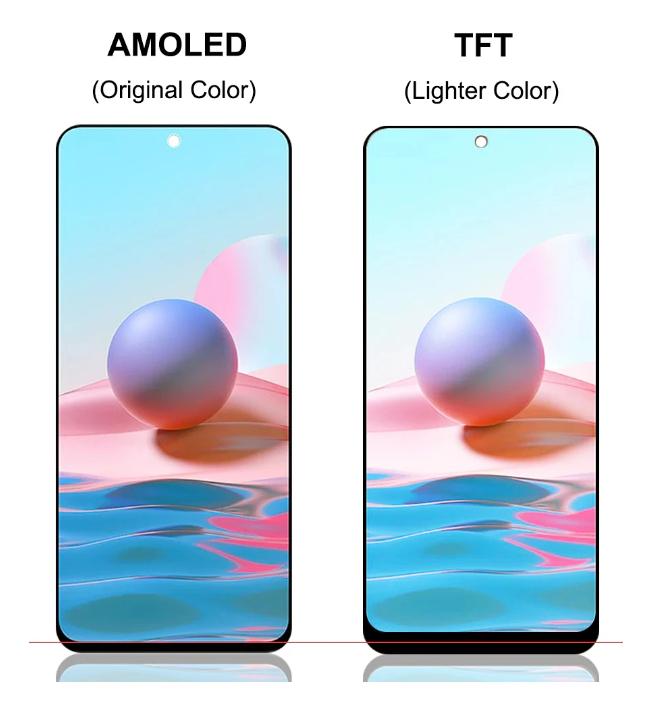 Amoled For Redmi Note 10S/10 4G LCD Display with Frame Touch Screen Glass Panel Assembly